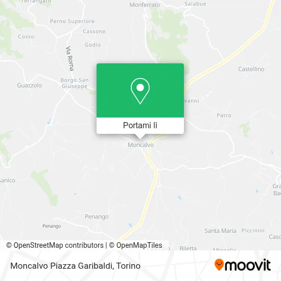 Mappa Moncalvo Piazza Garibaldi