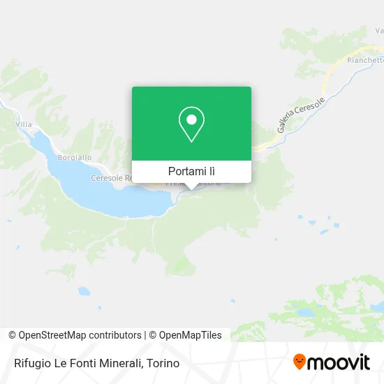 Mappa Rifugio Le Fonti Minerali