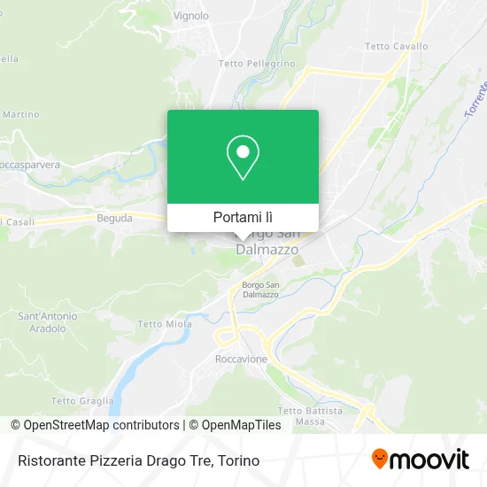 Mappa Ristorante Pizzeria Drago Tre
