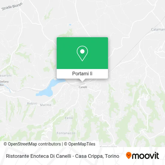 Mappa Ristorante Enoteca Di Canelli - Casa Crippa