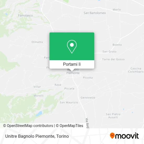 Mappa Unitre Bagnolo Piemonte
