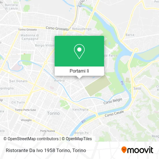 Mappa Ristorante Da Ivo 1958 Torino