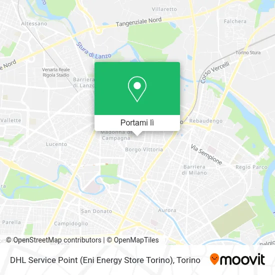 Mappa DHL Service Point (Eni Energy Store Torino)