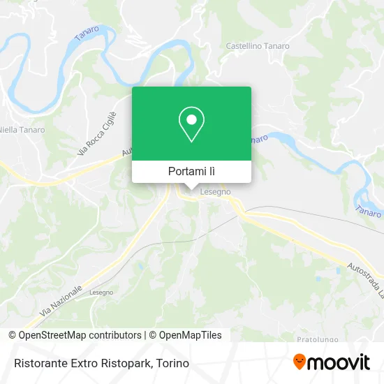 Mappa Ristorante Extro Ristopark