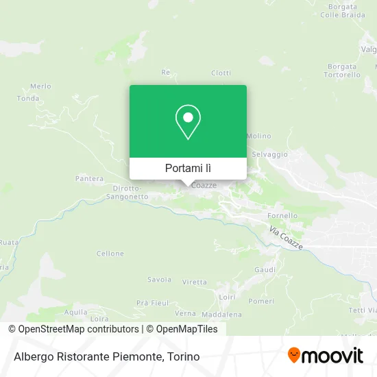 Mappa Albergo Ristorante Piemonte