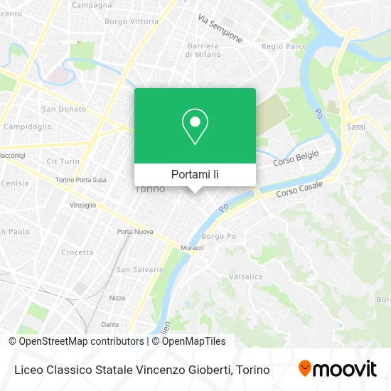 Mappa Liceo Classico Statale Vincenzo Gioberti
