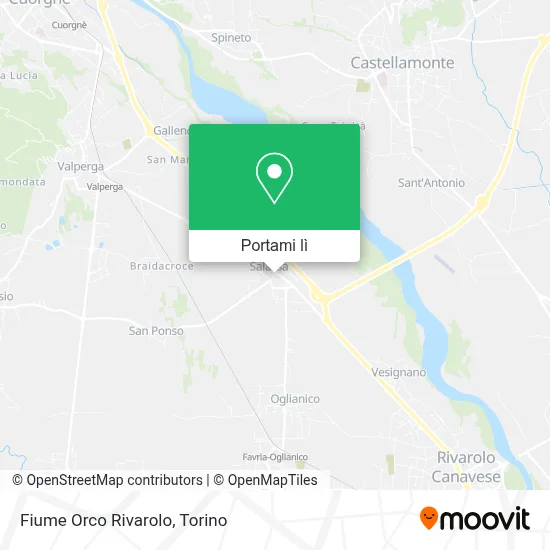Mappa Fiume Orco Rivarolo