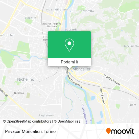 Mappa Privacar Moncalieri