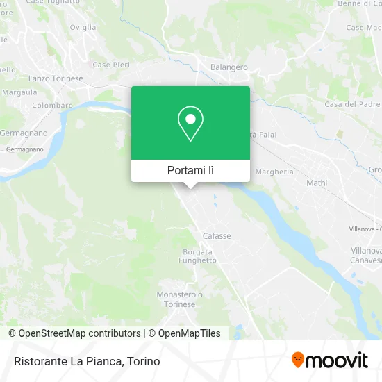 Mappa Ristorante La Pianca