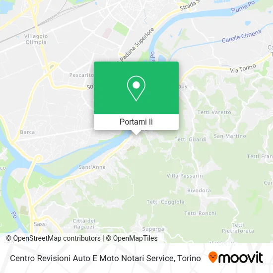 Mappa Centro Revisioni Auto E Moto Notari Service