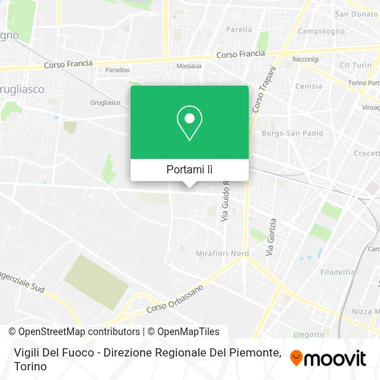 Mappa Vigili Del Fuoco - Direzione Regionale Del Piemonte