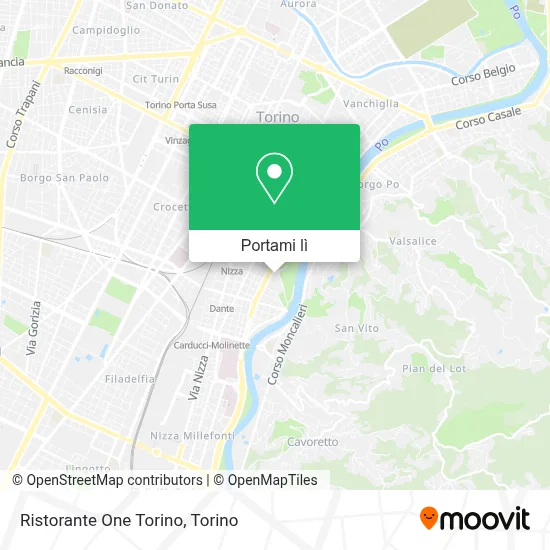 Mappa Ristorante One Torino