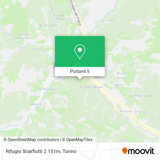 Mappa Rifugio Scarfiotti 2.151m