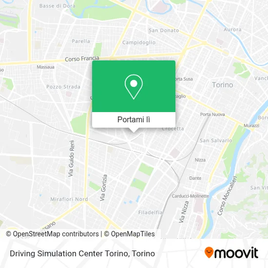 Mappa Driving Simulation Center Torino