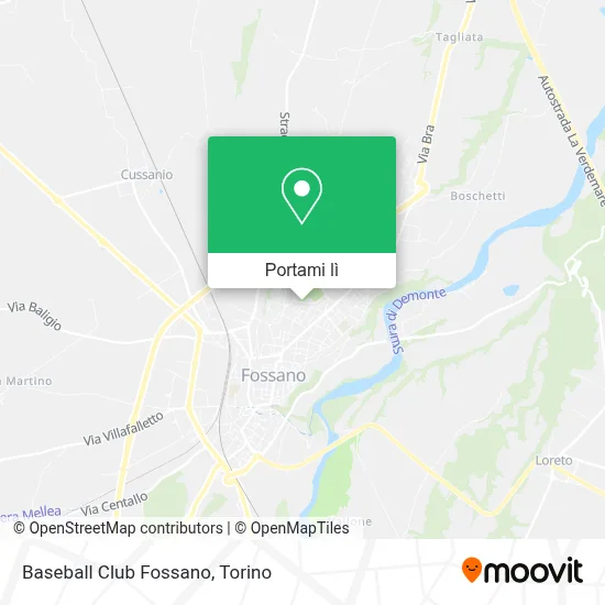 Mappa Baseball Club Fossano