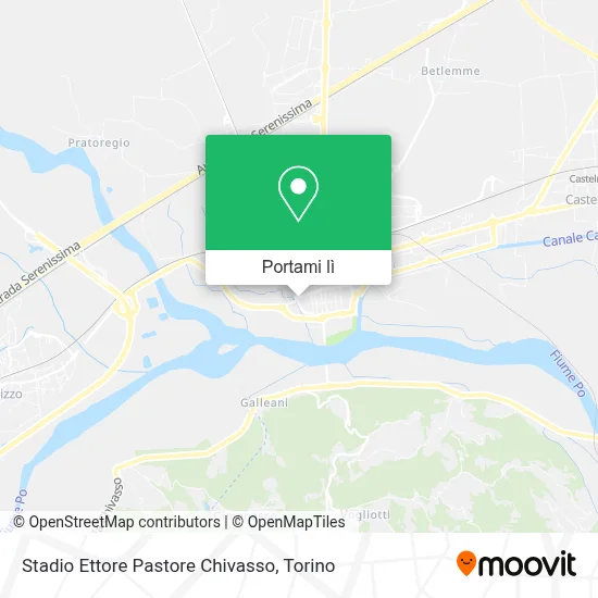 Mappa Stadio Ettore Pastore Chivasso