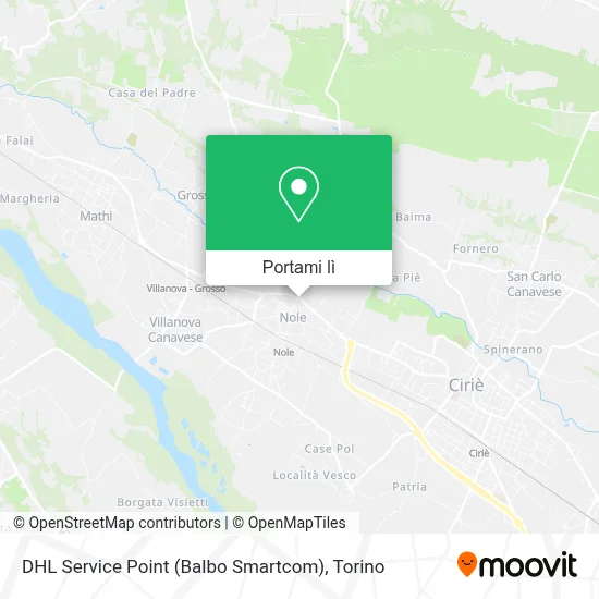 Mappa DHL Service Point (Balbo Smartcom)