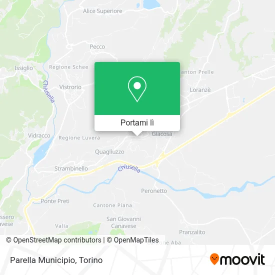 Mappa Parella Municipio