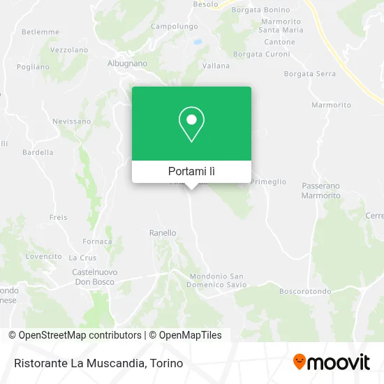 Mappa Ristorante La Muscandia