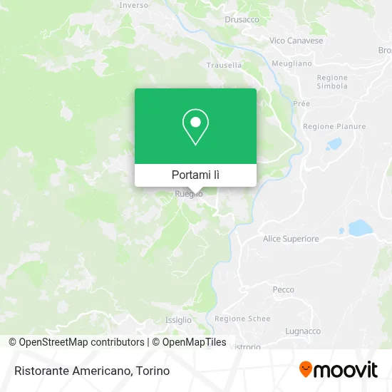 Mappa Ristorante Americano