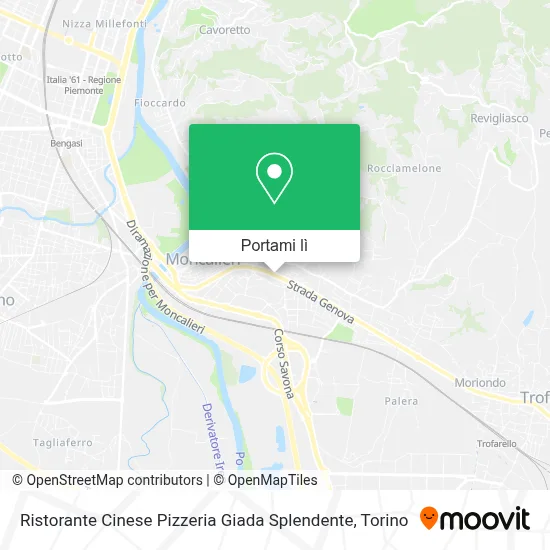 Mappa Ristorante Cinese Pizzeria Giada Splendente