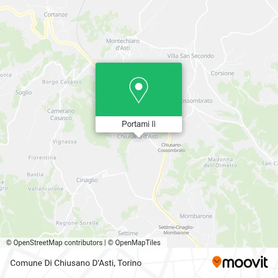 Mappa Comune Di Chiusano D'Asti