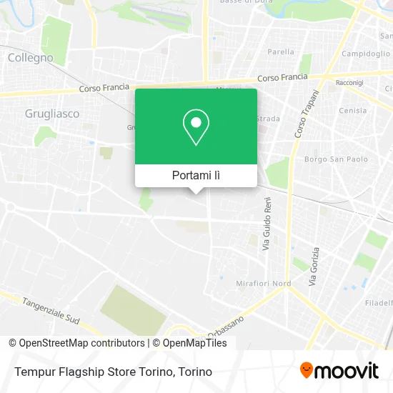Mappa Tempur Flagship Store Torino