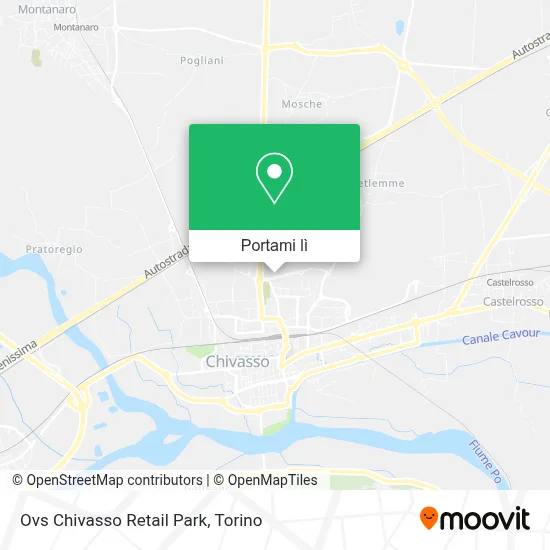 Mappa Ovs Chivasso Retail Park