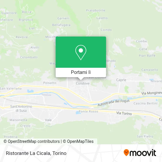 Mappa Ristorante La Cicala