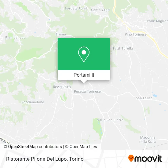 Mappa Ristorante Pilone Del Lupo