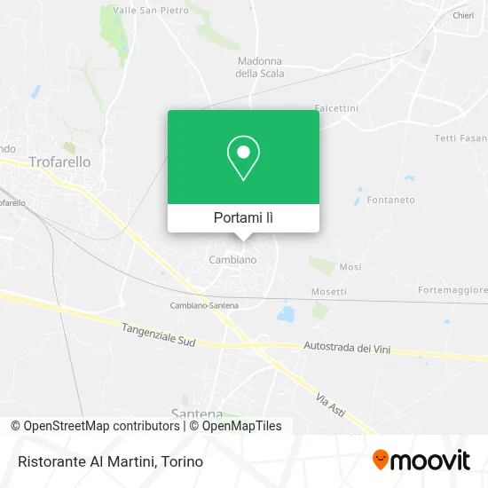 Mappa Ristorante Al Martini