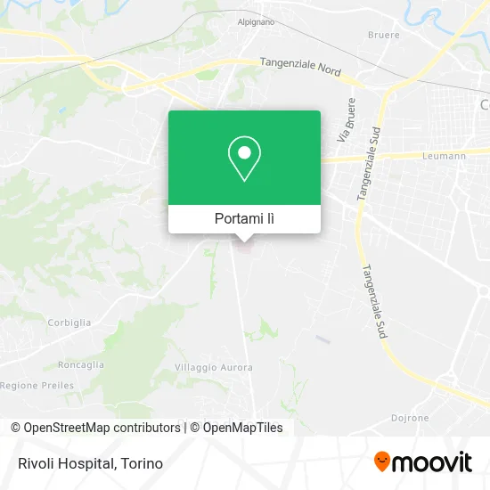 Mappa Rivoli Hospital
