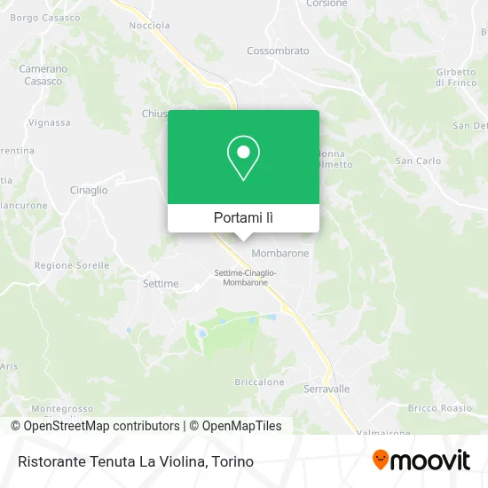 Mappa Ristorante Tenuta La Violina
