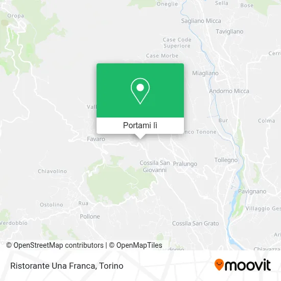Mappa Ristorante Una Franca