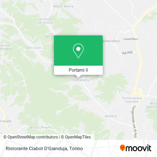 Mappa Ristorante Ciabot D'Gianduja