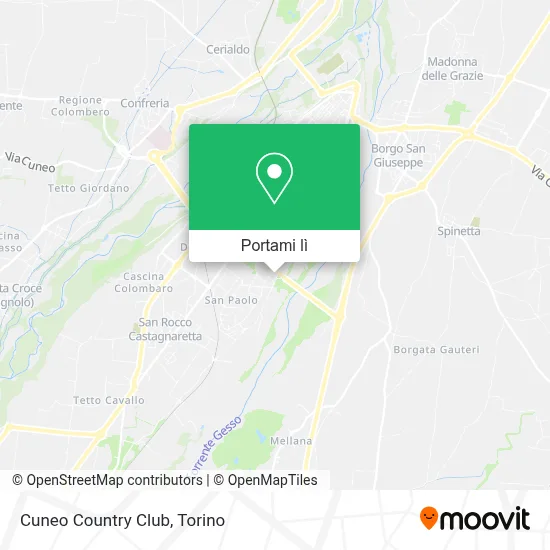 Mappa Cuneo Country Club