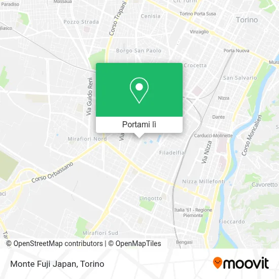 Mappa Monte Fuji Japan