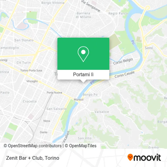 Mappa Zenit Bar + Club