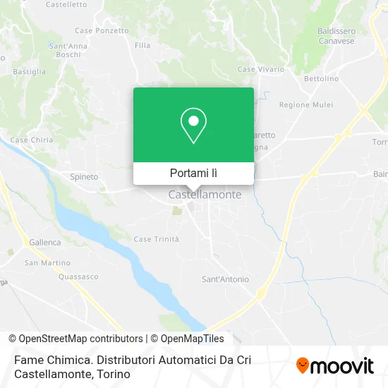 Mappa Fame Chimica.       Distributori Automatici Da Cri Castellamonte