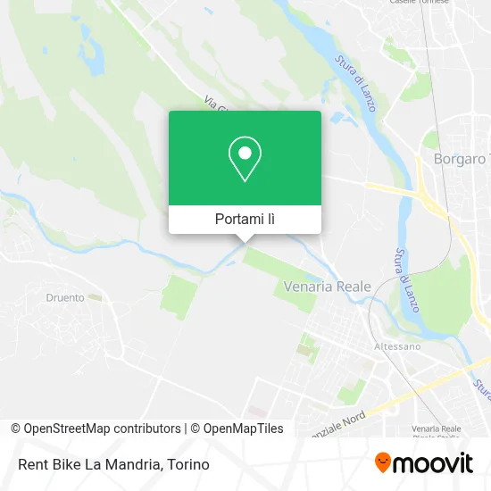 Mappa Rent Bike La Mandria