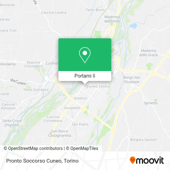Mappa Pronto Soccorso Cuneo