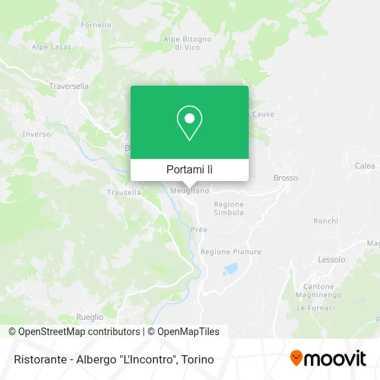 Mappa Ristorante - Albergo "L'Incontro"