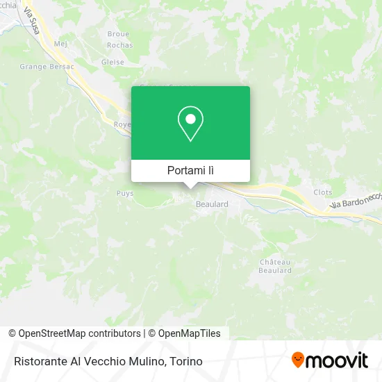 Mappa Ristorante Al Vecchio Mulino