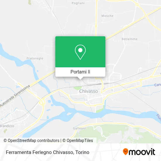 Mappa Ferramenta Ferlegno Chivasso