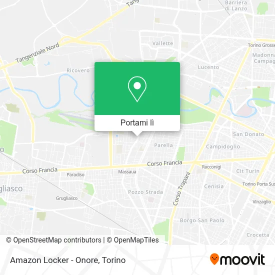Mappa Amazon Locker - Onore