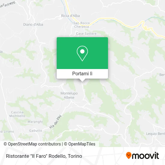 Mappa Ristorante "Il Faro" Rodello