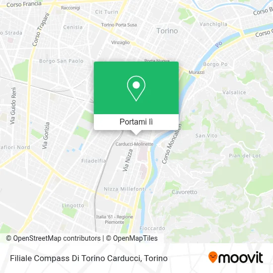 Mappa Filiale Compass Di Torino Carducci