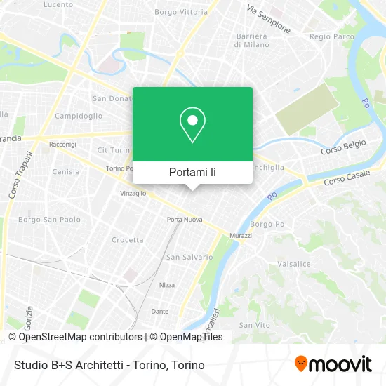 Mappa Studio B+S Architetti - Torino