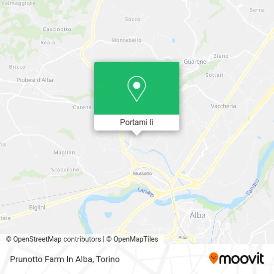 Mappa Prunotto Farm In Alba