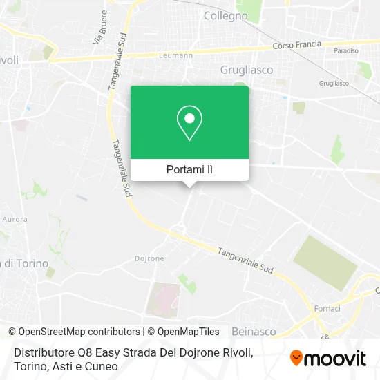 Mappa Distributore Q8 Easy Strada Del Dojrone Rivoli